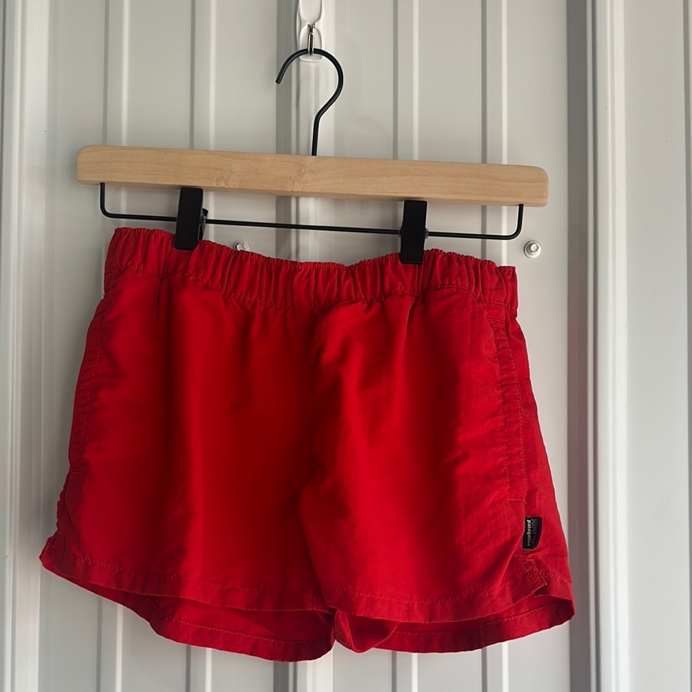 Patagonia Red Athletic Shorts Lightweight Elastic Waist